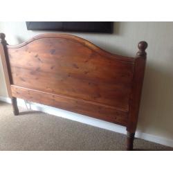 Double Solid Pine Headboard