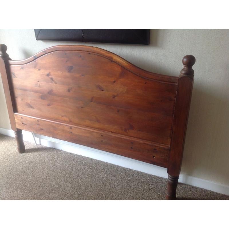 Double Solid Pine Headboard