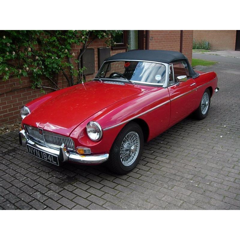 MGB Roadster, 1972 Chrome Bumper, Fully restored, Wire wheels, Overdrive, Tax exempt