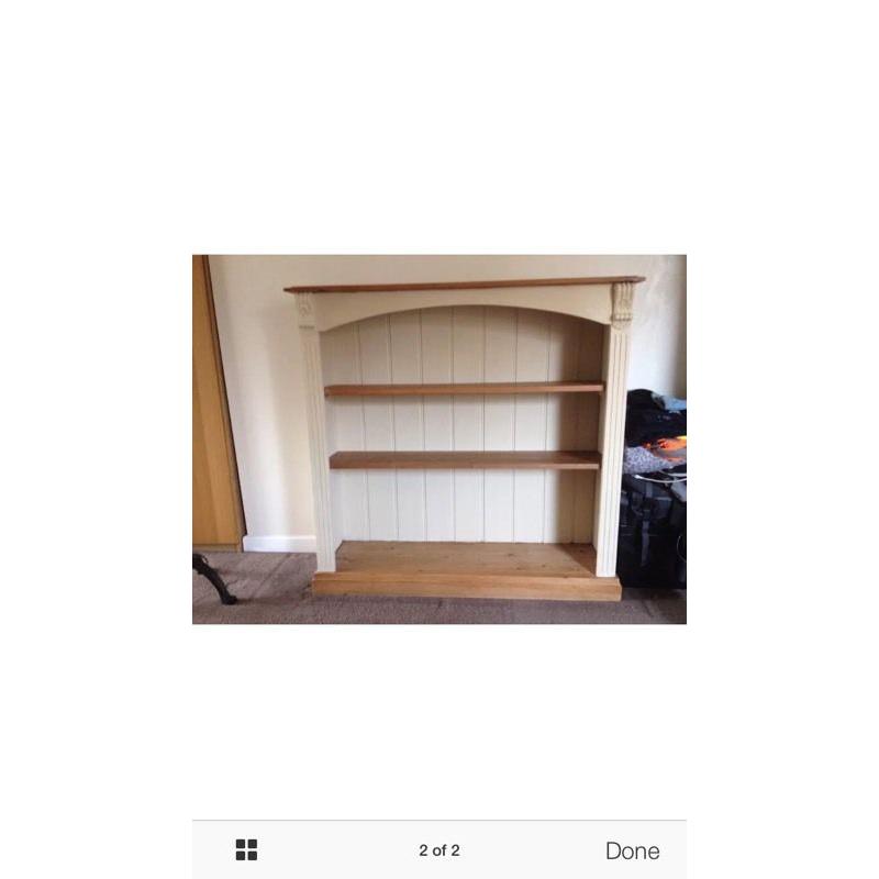 Pine bookcase delivery available