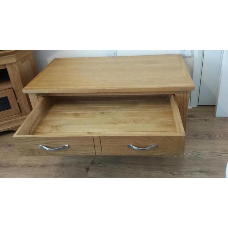Oak and oak veneer coffee table