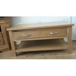 Oak and oak veneer coffee table