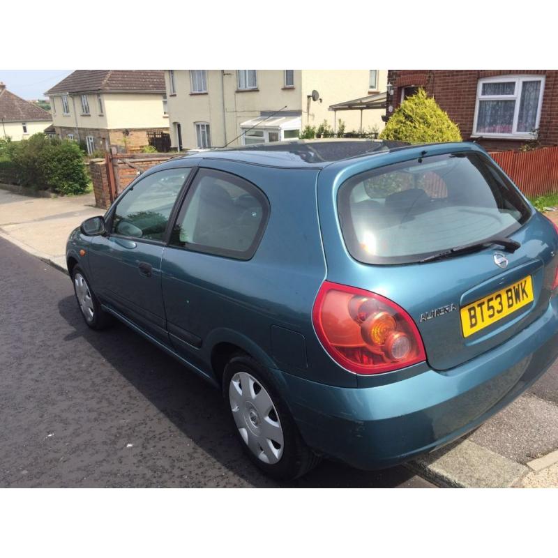 2003 nissan almera 1.5s 3 doors mot nov 16 46100 miles 596 o.v.n.o part ex to clear