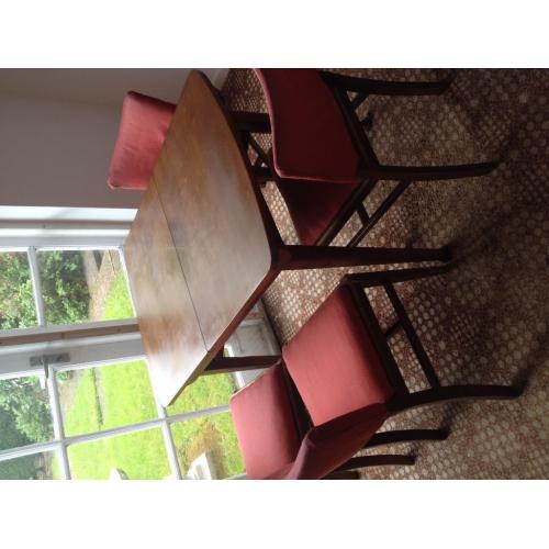 1950s Extending Table And Four Chairs