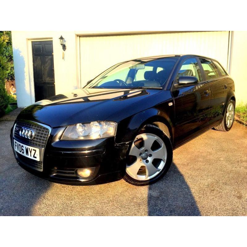 **SPORT** 2006 AUDI A3 SPORT TDI 2.0 BLACK 5 DOOR 6 SPEED MANUAL HATCHBACK