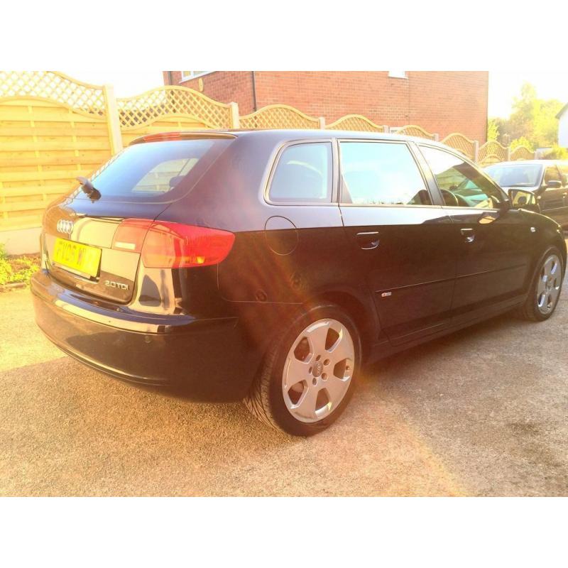 **SPORT** 2006 AUDI A3 SPORT TDI 2.0 BLACK 5 DOOR 6 SPEED MANUAL HATCHBACK