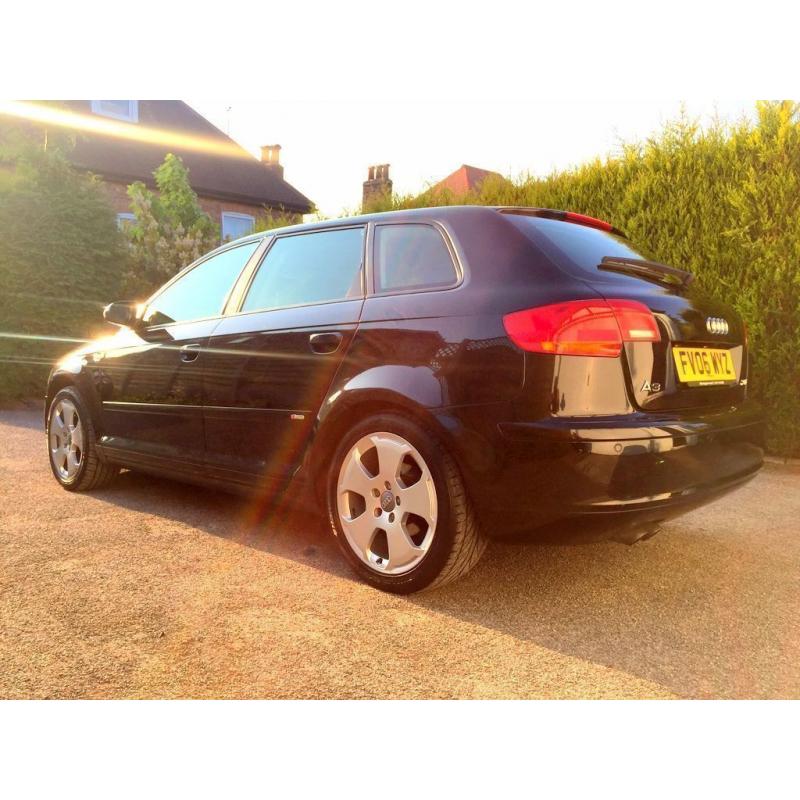 **SPORT** 2006 AUDI A3 SPORT TDI 2.0 BLACK 5 DOOR 6 SPEED MANUAL HATCHBACK