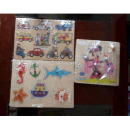 Baby Toddler Kids wooden Minnie mouse and other shapes puzzles