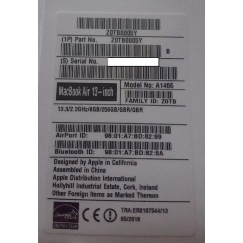 Brand new still Sealed 13" Macbook Air 2016 2.2GHz 256GB SSD 8GB RAM