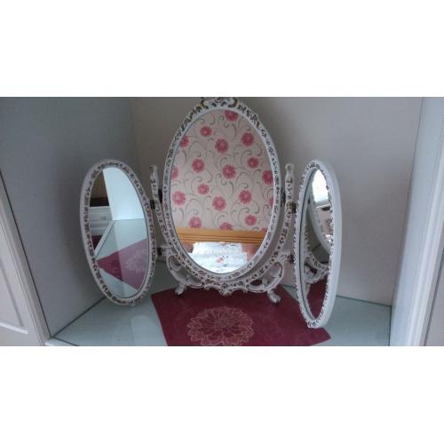 Mirror for dressing table - French style, shabby chic triple mirror