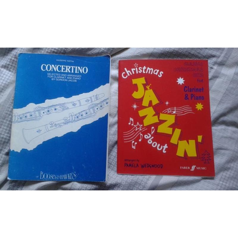 Two music books for clarinet and piano