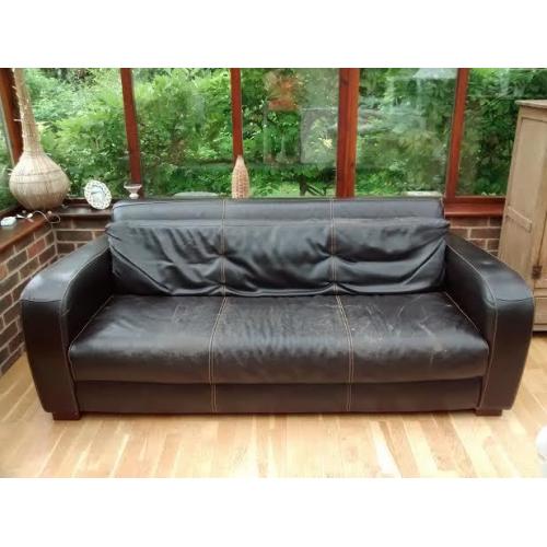 Sofa/Settee - 3 Seater in Italian Leather