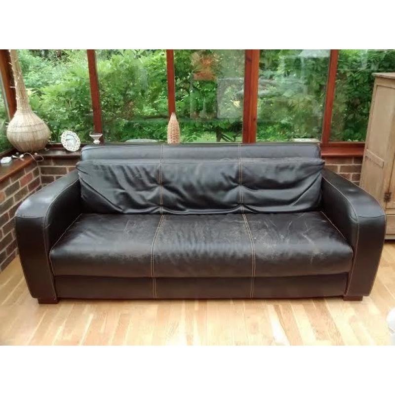 Sofa/Settee - 3 Seater in Italian Leather