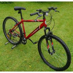 Apollo Feud mountain bike, 17" medium frame, Shimano 18 speed gears, 26" wheels