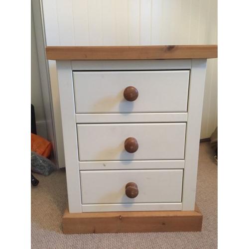 Old creamery pine chest of drawers