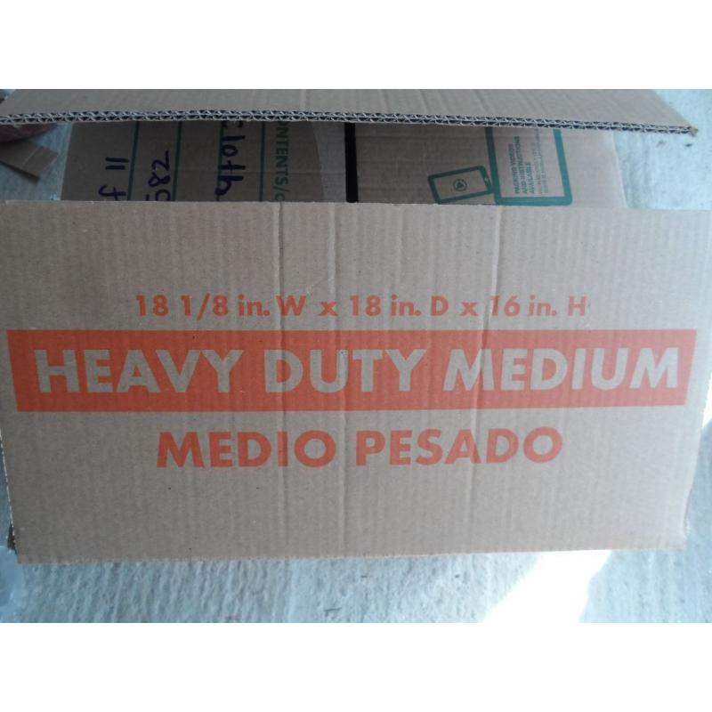 Heavy Duty Storage/Moving Boxes (18 1/8” X 18” X 16”)