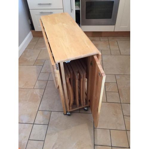 Fold away table and chairs