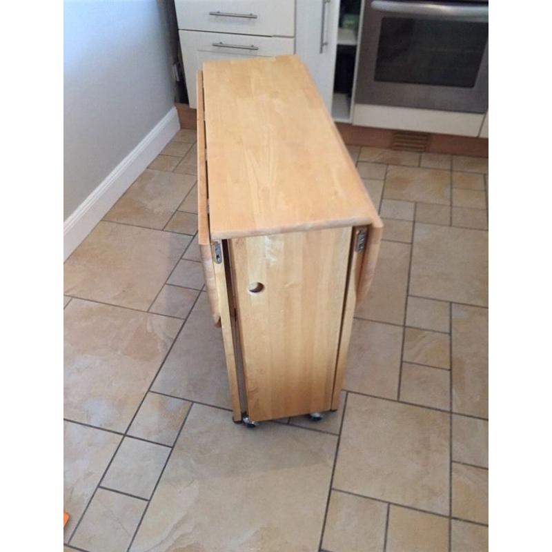 Fold away table and chairs