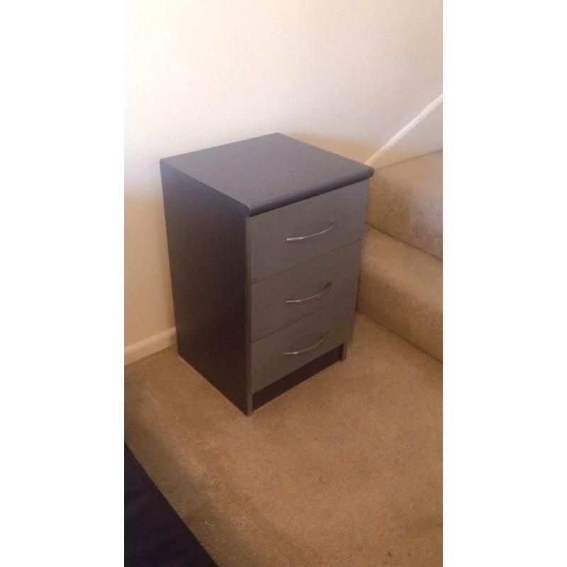 Hand painted bedside drawers