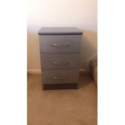 Hand painted bedside drawers