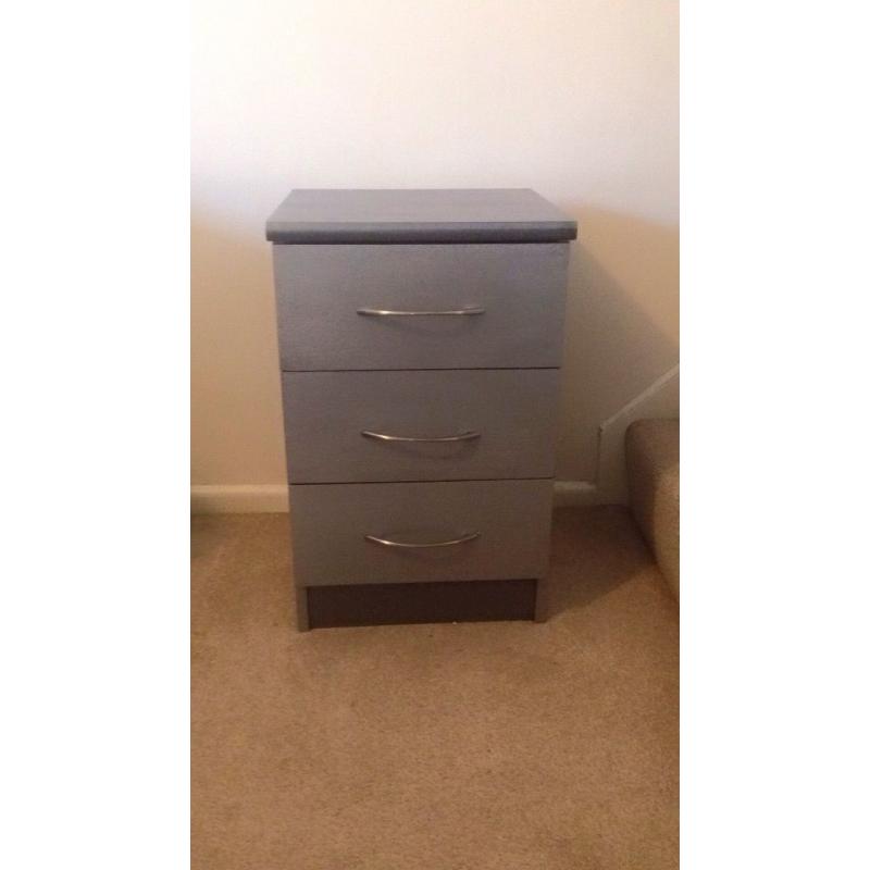 Hand painted bedside drawers