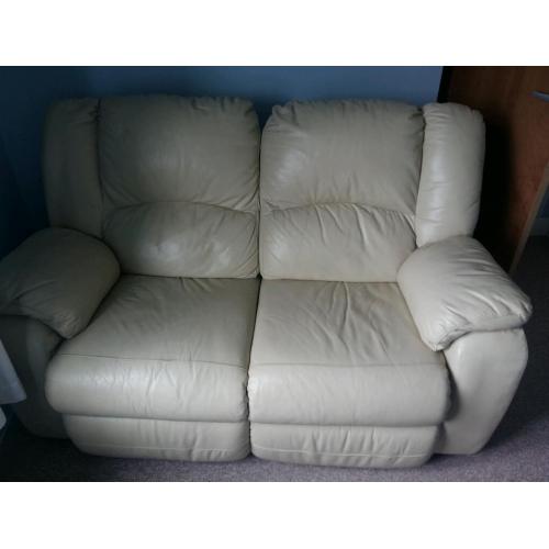 Cream Reclining Sofa