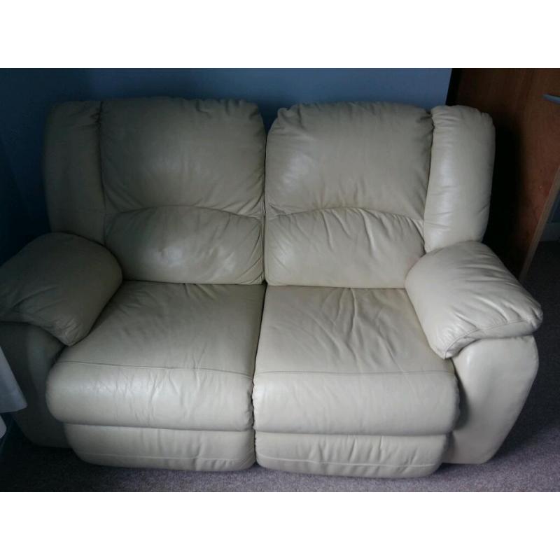 Cream Reclining Sofa