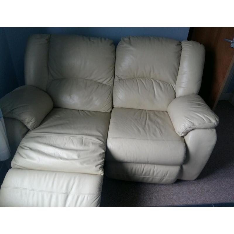 Cream Reclining Sofa