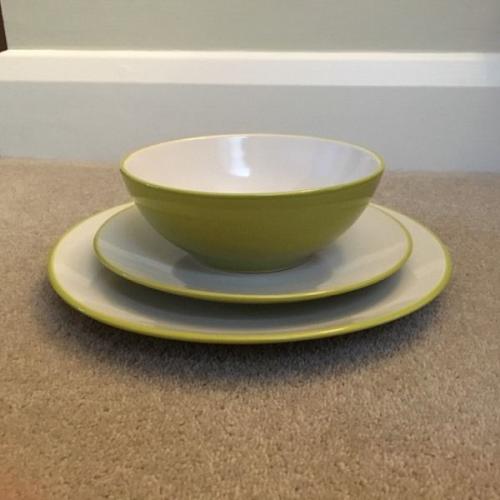 Lime green crockery