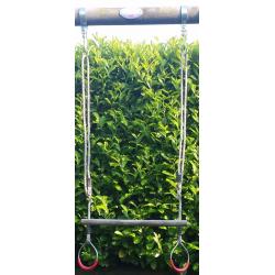 Trapeze Bar with Gym Ring Swing Attachment