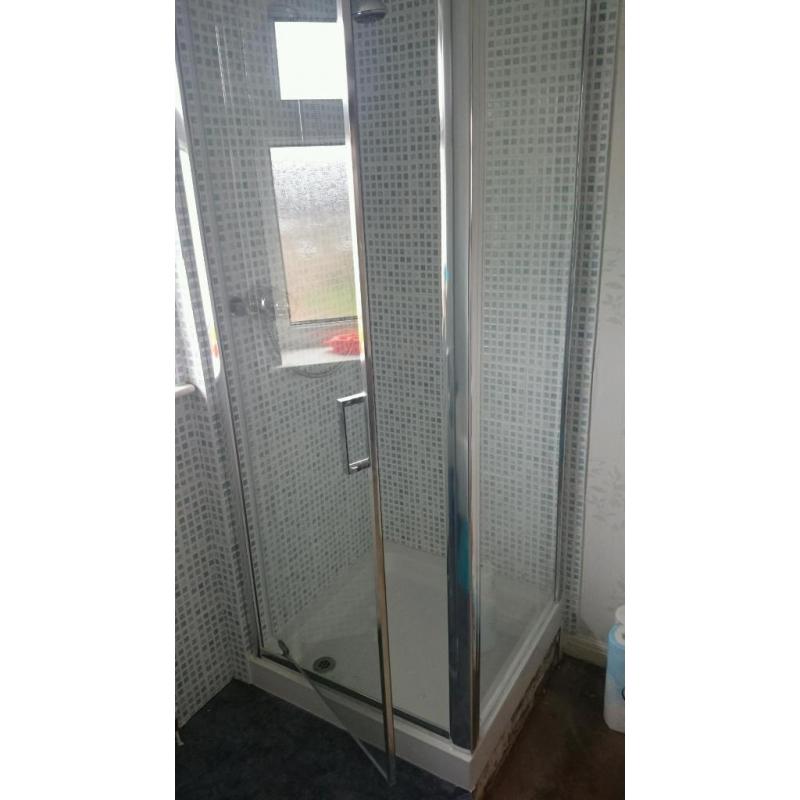 Shower enclosure and base