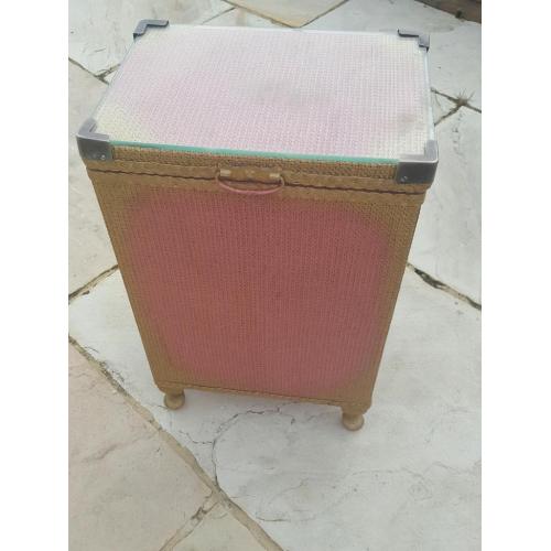 Lloyd loom linen bin