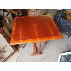 TABLE INLAID DROP LEAF ON CASTORS CHADDESDEN DERBY