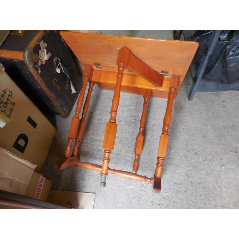 TABLE INLAID DROP LEAF ON CASTORS CHADDESDEN DERBY