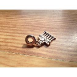 New 925 Sterling Silver Berlin Brandenburg Gate Dangle Charm.
