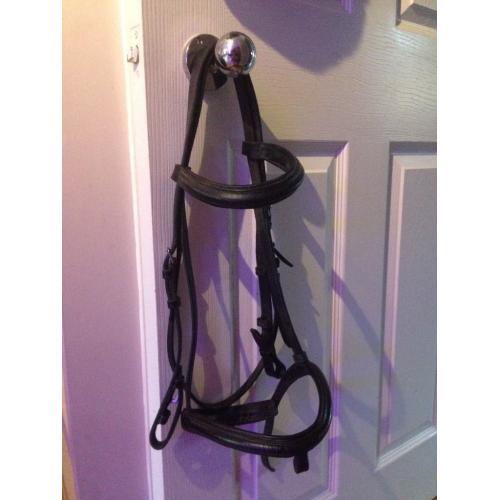 VARIOUS TACK ITEMS...WINTEC GIRTH, STIRRUPS, MARTINGALE, BRIDDLE, REINS