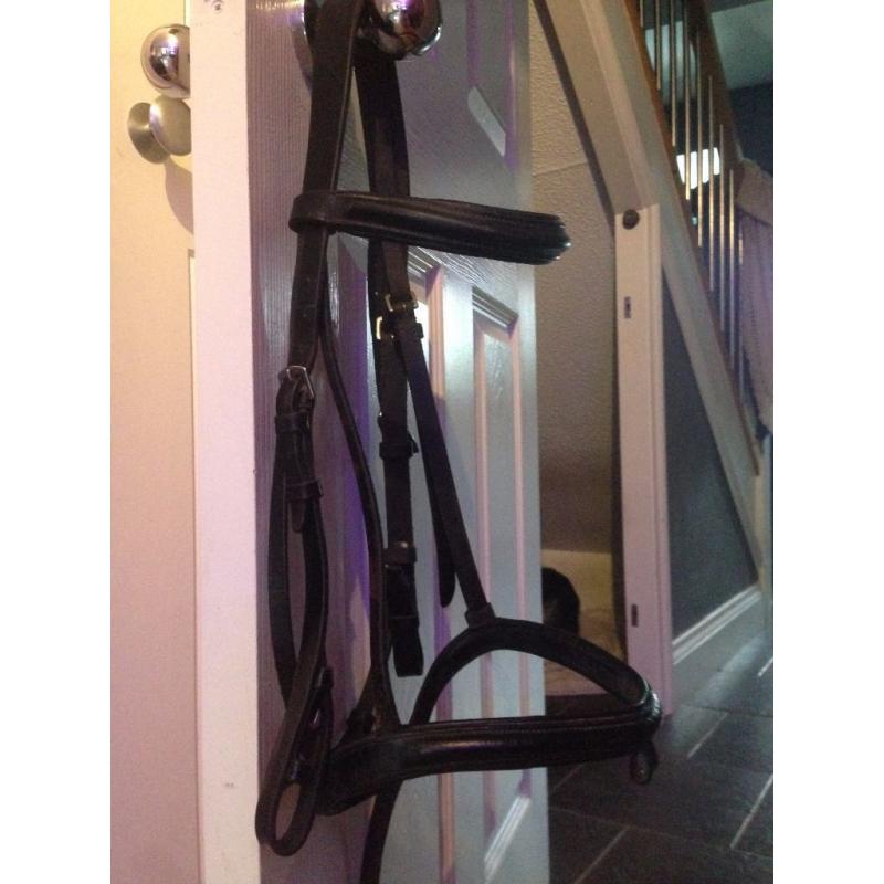 VARIOUS TACK ITEMS...WINTEC GIRTH, STIRRUPS, MARTINGALE, BRIDDLE, REINS
