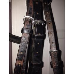 VARIOUS TACK ITEMS...WINTEC GIRTH, STIRRUPS, MARTINGALE, BRIDDLE, REINS