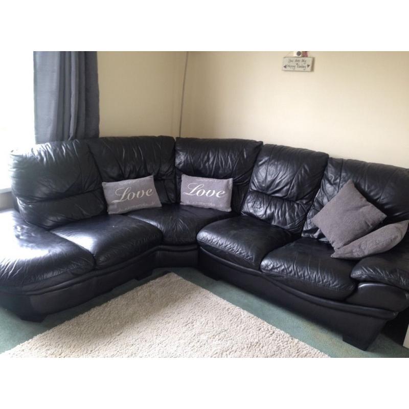 Corner leather sofa for sale