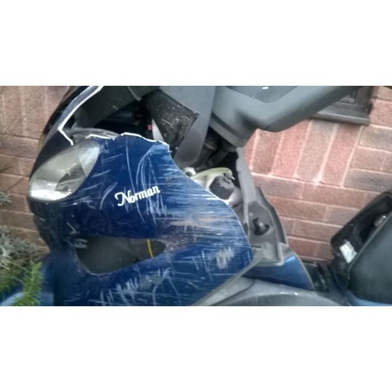 Crash damaged Bike