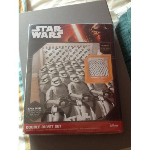 Star Wars double duvet set. New
