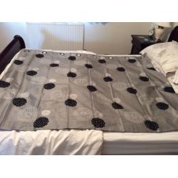 Pair of John Lewis silver/grey eyelet curtains, excellent condition
