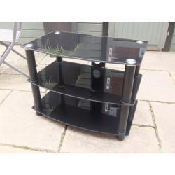 Smoked glass TV stand