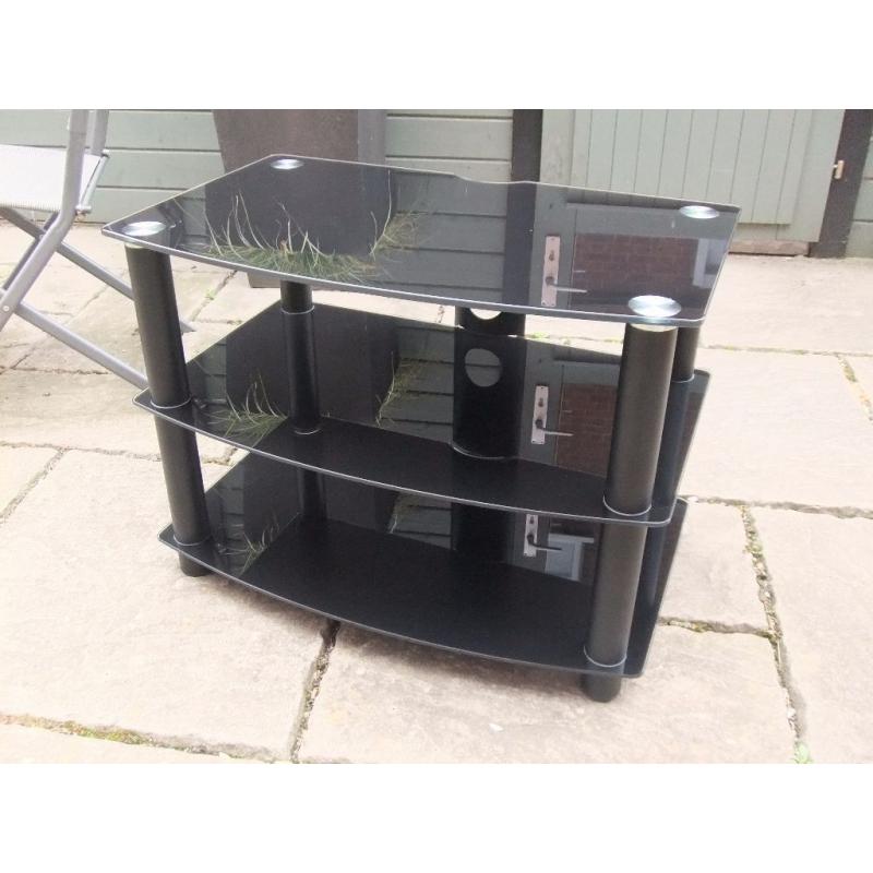Smoked glass TV stand