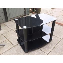 Smoked glass TV stand