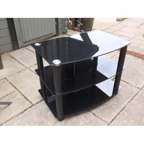 Smoked glass TV stand