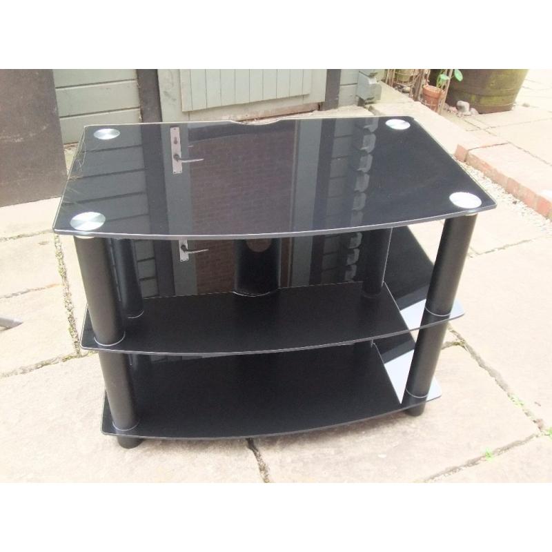 Smoked glass TV stand