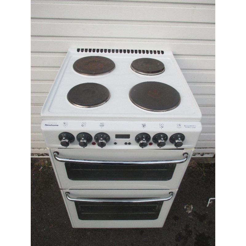 Newhome Double Oven Electric Cooker White Full Working Order
