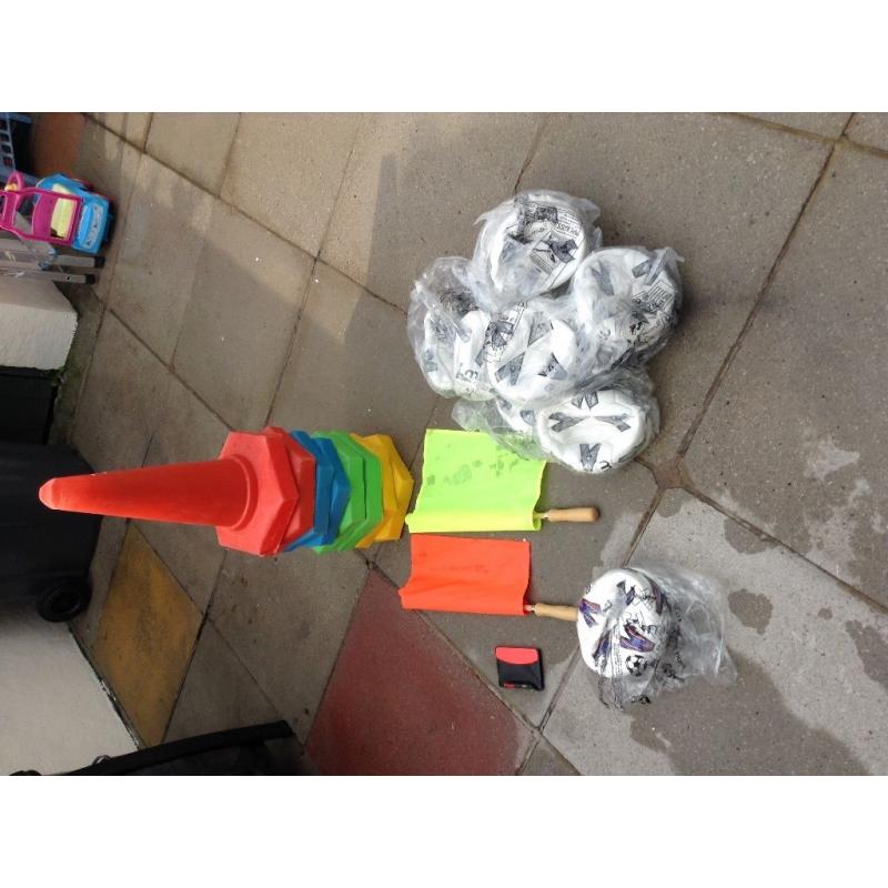 Children's football training equipment.