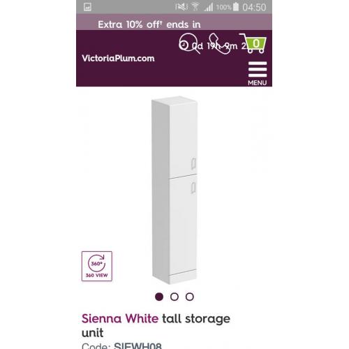New victoria plum white gloss bathroom vanity set
